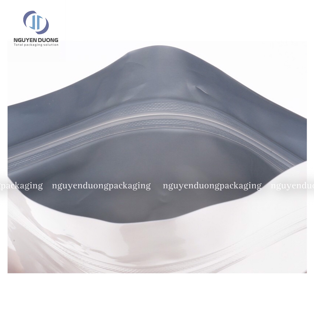 (1kg) Túi zip 2 mặt Bạc