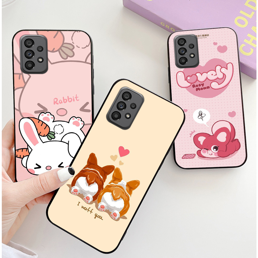 Ốp lưng Samsung a33 5G / ss a53 5G / ss a73 5G / ss a13 4G / ss a23 4G bộ hình thỏ vịt quay lưng cute dễ thương