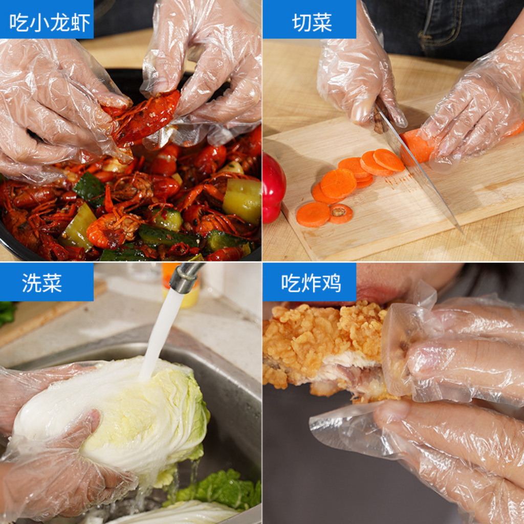Găng Tay Y Tế Dùng 1 Lần, Găng Tay Trong Suốt Nấu Ăn Làm Bếp Siêu Dày Siêu Dai Đa Năng 88386 Tiện Ích 777