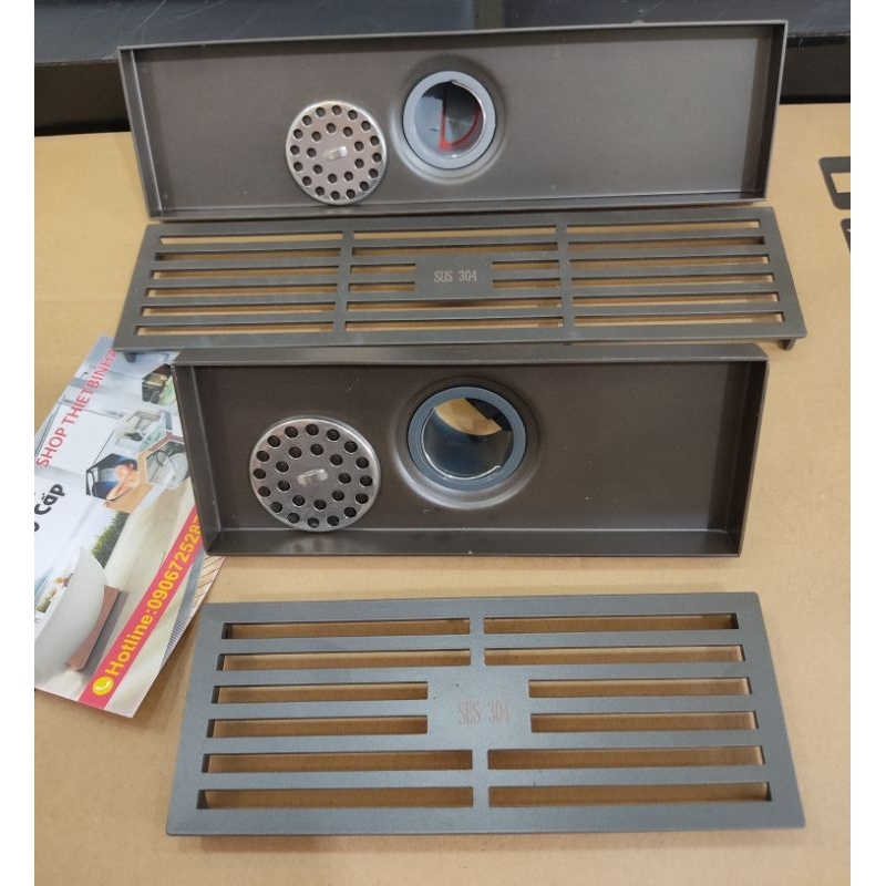 Phễu thoát sàn ngăn mùi dài 20cm- 30cm màu đen,ga thoát sàn - Phễu thoát sàn cao cấp