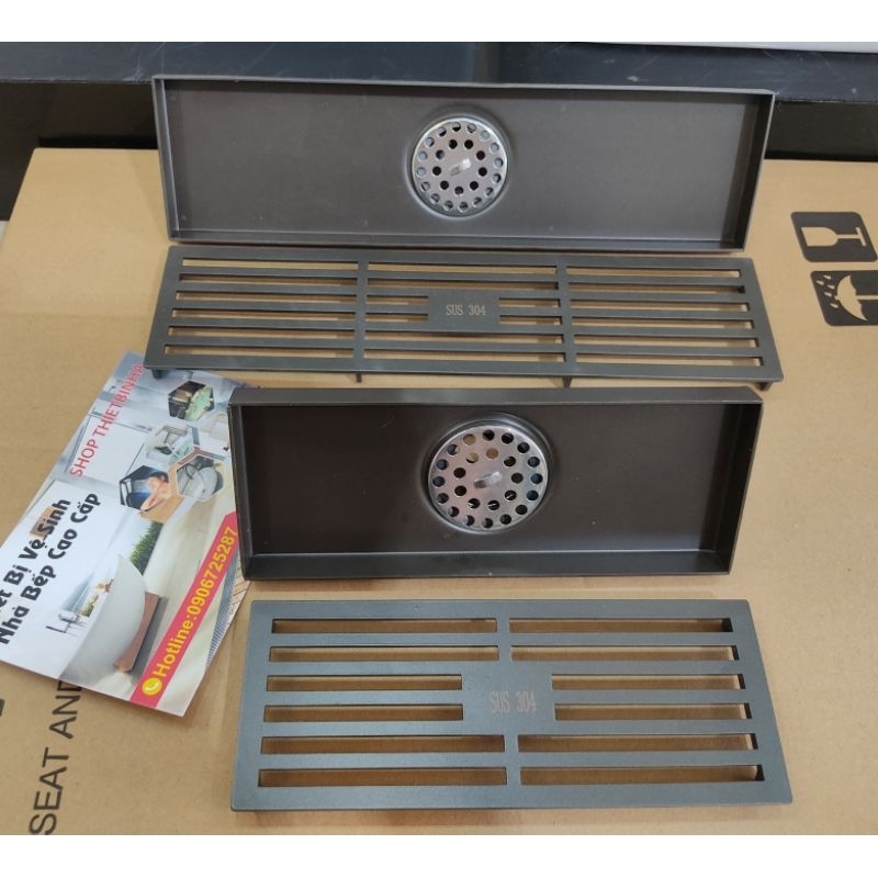 Phễu thoát sàn ngăn mùi dài 20cm- 30cm màu đen,ga thoát sàn - Phễu thoát sàn cao cấp