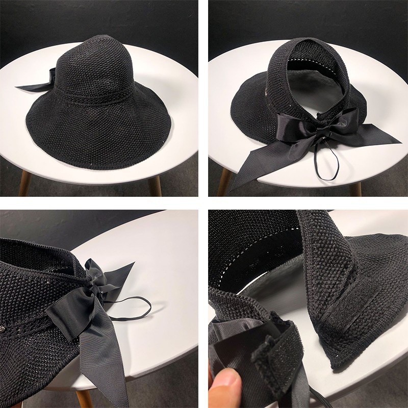 Mũ Cuộn, Nón Cói Mềm Hở Chóp Nơ Sau Cực Cute