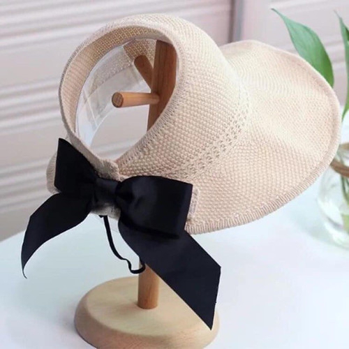 Mũ Cuộn, Nón Cói Mềm Hở Chóp Nơ Sau Cực Cute