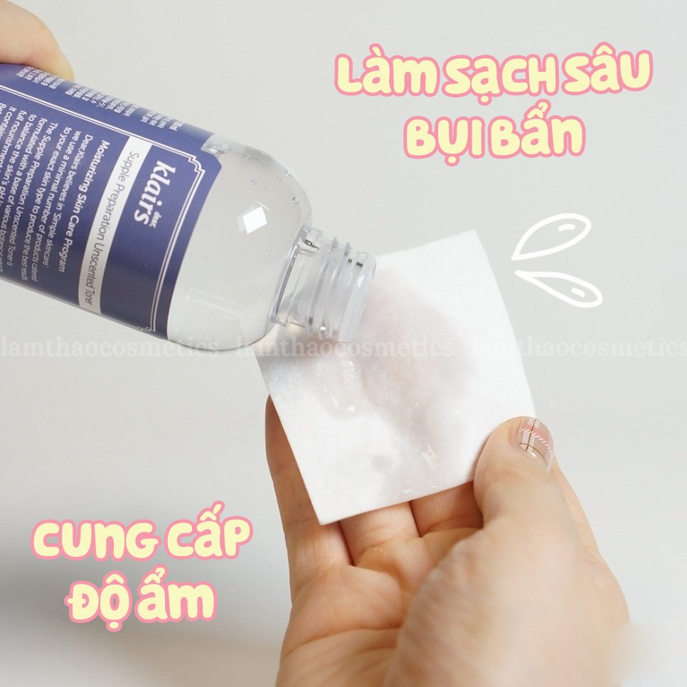 Nước Hoa Hồng Klairs Không Mùi, Dưỡng Ẩm Supple Preparation Unscented Toner - Toner Klairs - Chính hãng hàng Cty