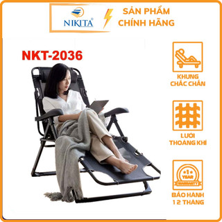 Ghế xếp thư giãn NIKITA - NKT 2036, có thể thành giường gấp