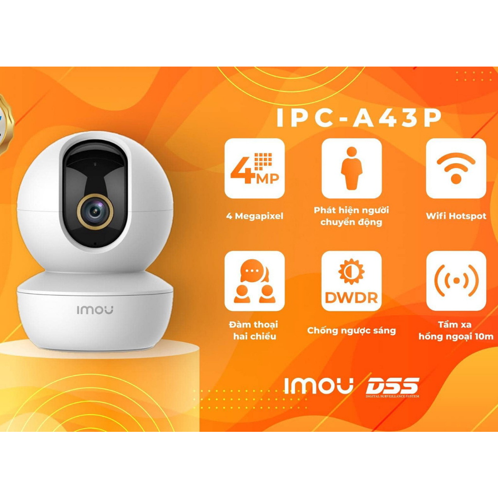 Camera IMOU IPC-A43P  - Hàng chính Hãng - BH 24 tháng