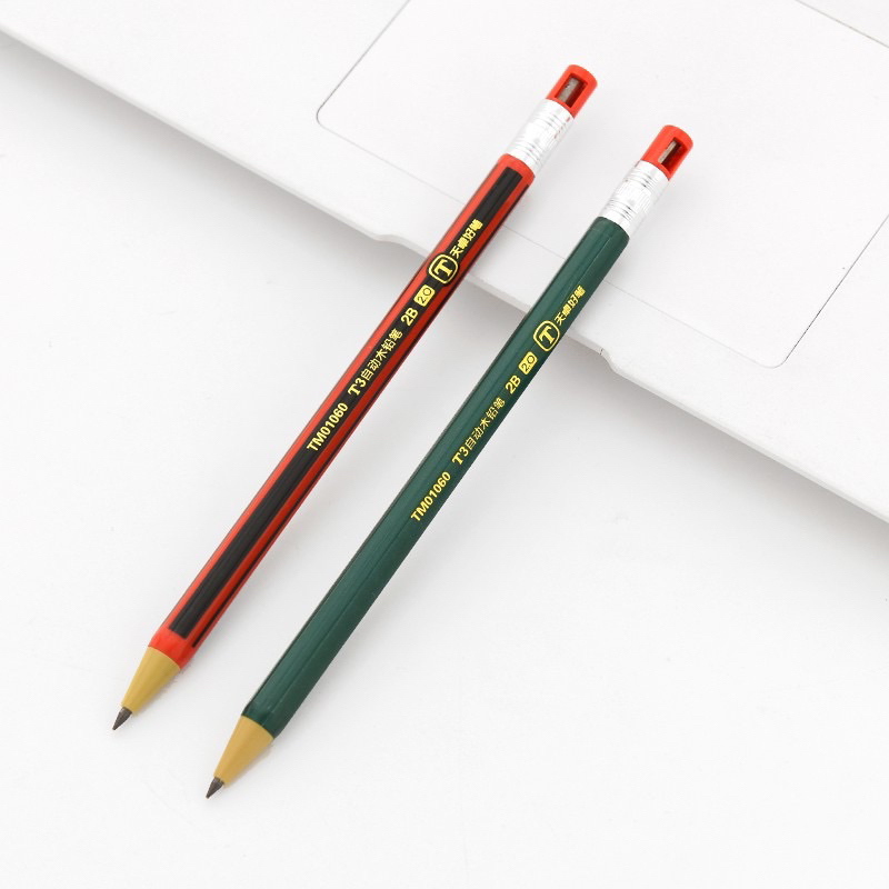 Bút chì kim/ruột ngòi to 2.0mm kèm đầu gọt trên bút
