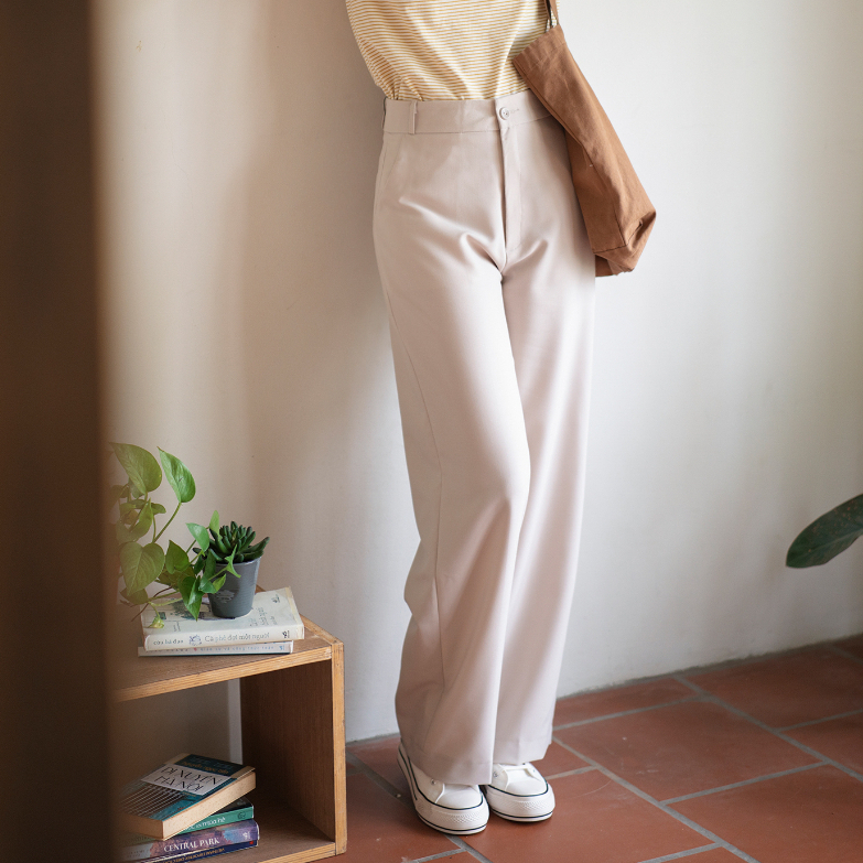 Quần ống rộng vải tuytsi cao cấp, mềm mượt – Straight Trousers – ufo.thebasic