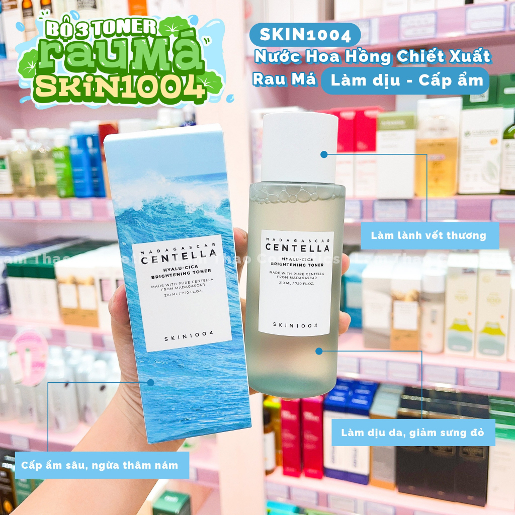 Nước Hoa Hồng Làm Dịu, Sáng Da Skin1004 Madagascar Centella Hyalu-Cica Brightening Toner