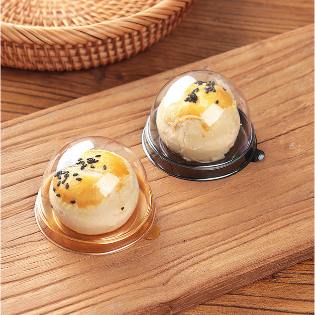 Hộp bánh đế đen đế vàng tròn Y70 (50 hộp) - 50gr