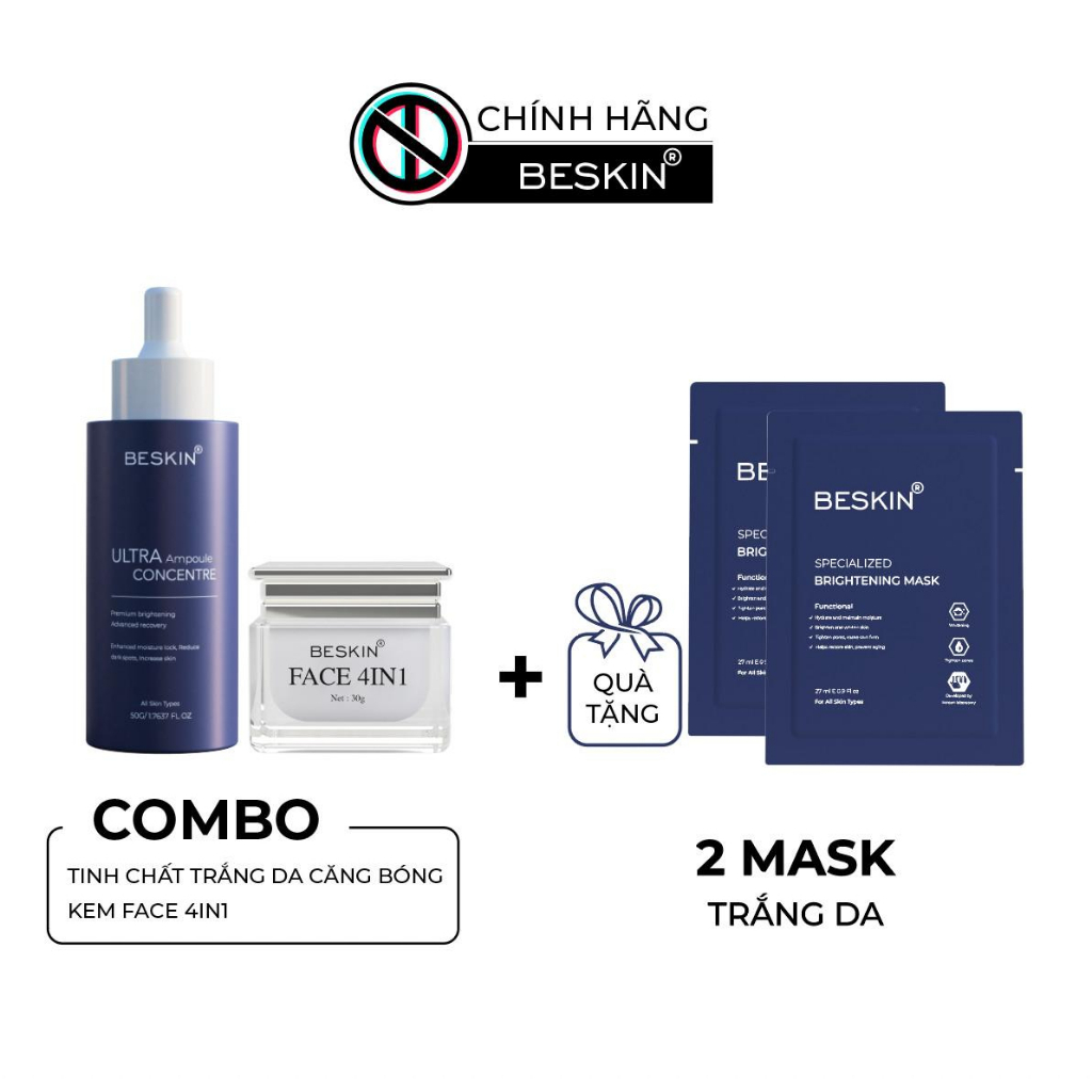 COMBO TINH CHẤT ULTRA AMPOULE + KEM FACE 4IN1