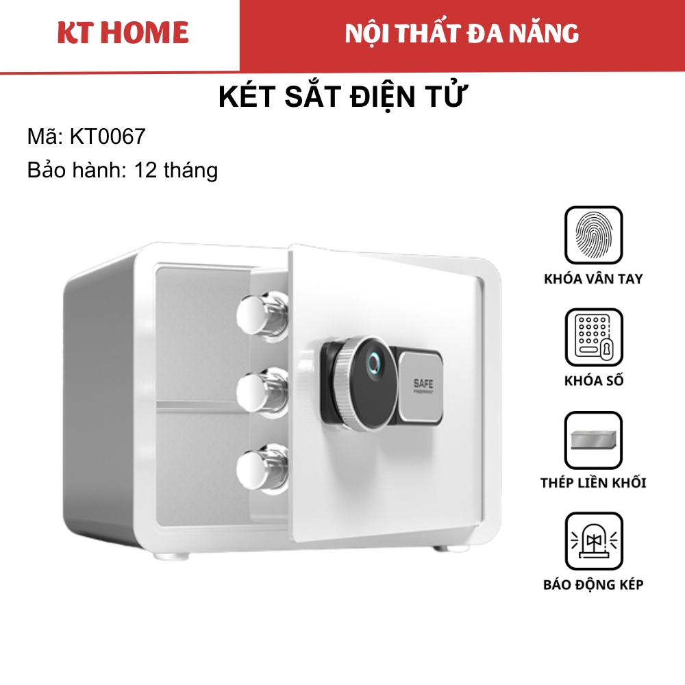 Két Sắt Mini Cao Cấp Khoá Số Khoá Vân Tay SAFE, An Toàn Chống Cháy Nổ Dùng Cho Gia Đình, Khách Sạn, Resort
