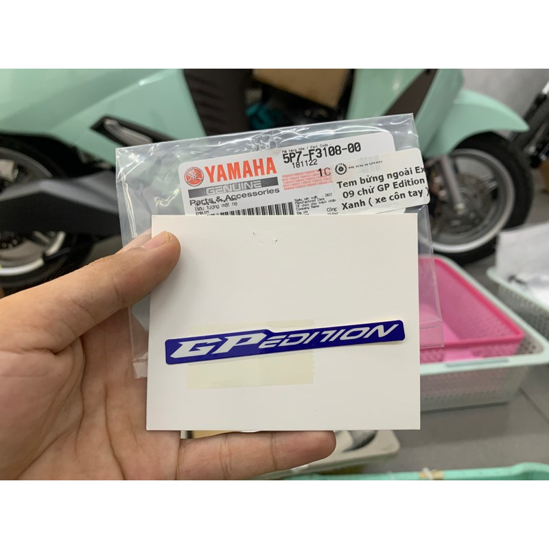 Tem bửng ngoài Ex 09 chử GP Edition Xanh