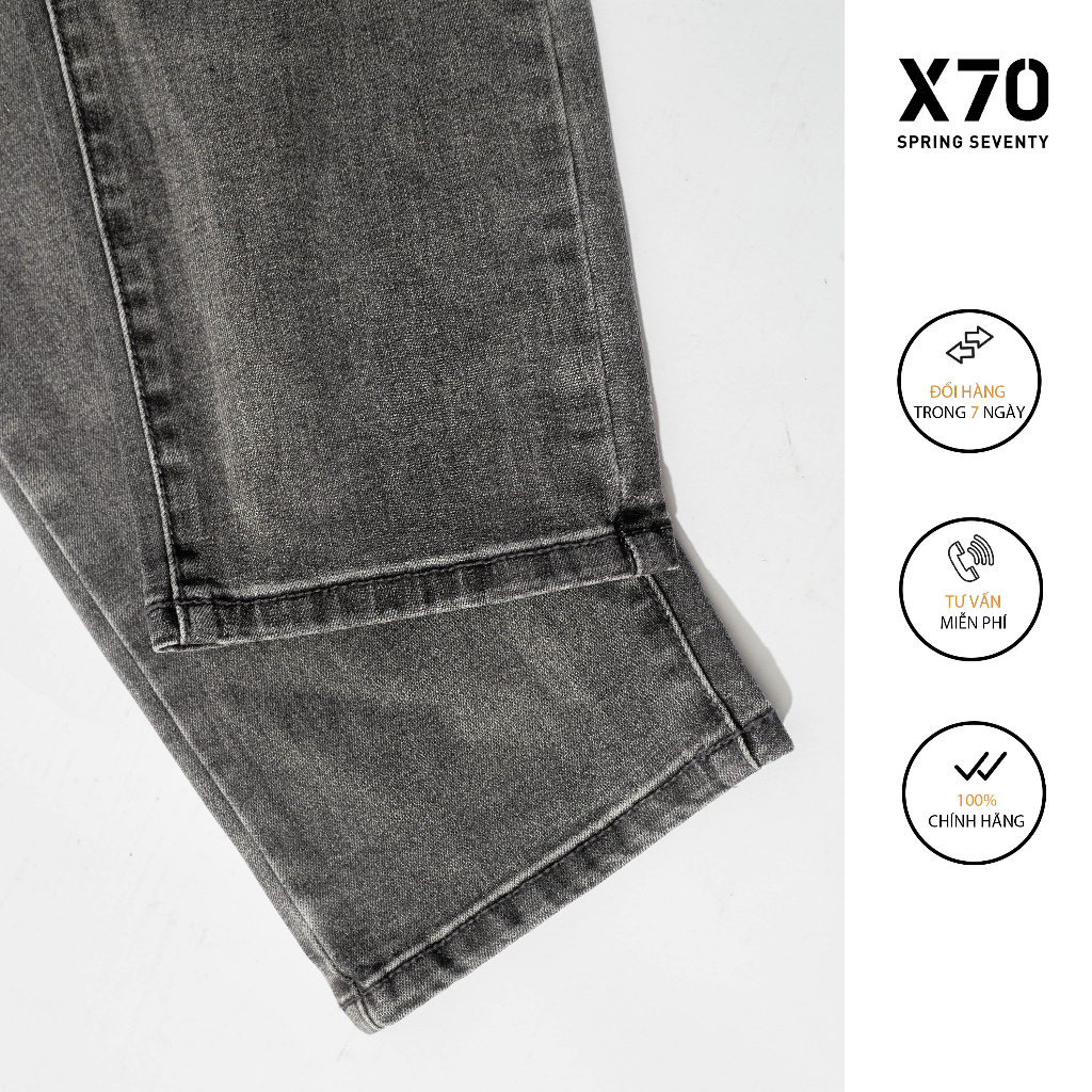 Quần Jeans Nam Skinny Màu Xám Bạc Thời Trang X70 - 11650015