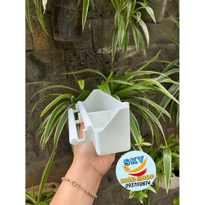 Máng ăn 2 ngăn cho chim cảnh