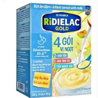Bột ăn dặm ridielac 4 gói vị ngọt 200g