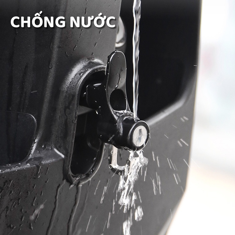 Khóa mũ bảo hiểm cho xe máy, xe đạp điện hai chế độ khóa mũ và treo đồ - Chất thép chống gỉ an toàn - Kèm 2 chìa k2226mm