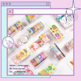 Combo 6 Cuộn Washi Tape Dễ Thương