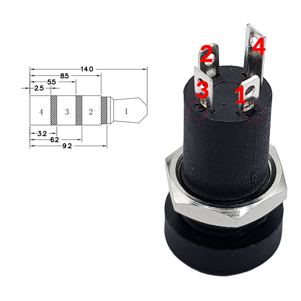 Jack Audio Cái 3.5mm PJ-392A