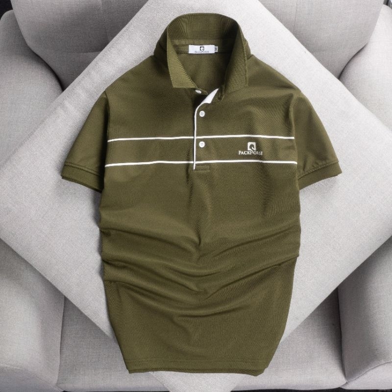 ÁO THUN NAM CỔ SƠ MI PHỐI TAY VẢI COTTON POLY 100% MỊN CO GIÃN TỐT CAO CẤP
