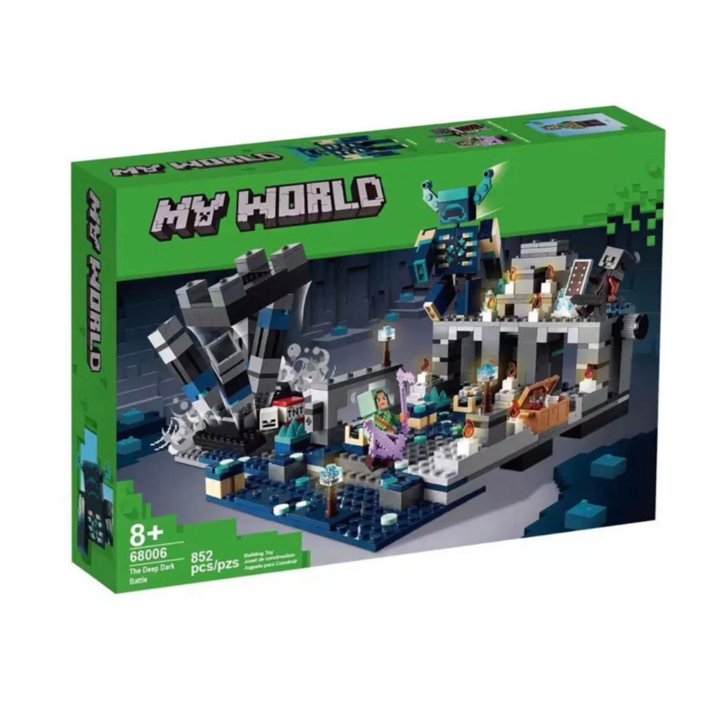 Xếp Hình 21246 Minecraft Leji 68006 Trận Chiến Bóng Đêm 582 Mảnh