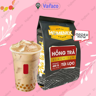 Hồng Trà Túi Lọc Home Mix 400g (40 túi x 10gr) - Trà đen, hồng trà nấu trà sữa ngon hơn tân nam bắc delite