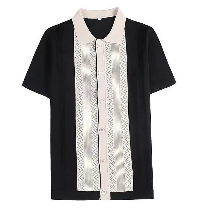 Áo Thun Polo Nam Vải Dệt Kim Thoáng Khí Phong Cách Hàn Quốc Cho Nam