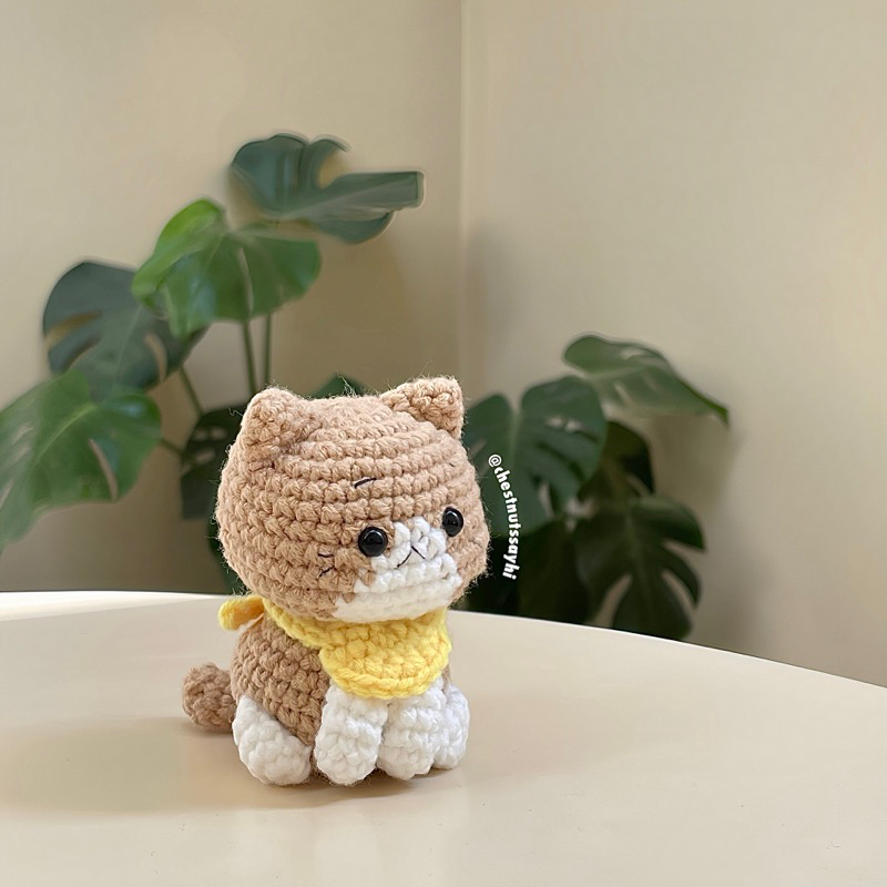 móc khoá bé mèo bằng len | sản phẩm thủ công | ig: chestnutssayhi