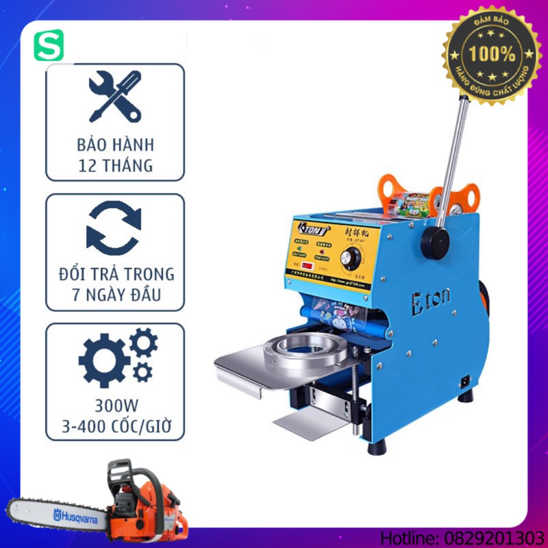 Máy dập cốc dán ép đậy đóng nắp miệng ly cốc hộp Eton D7 An Việt (ET-D7) Ép ly trà sữa, nước ép, caf