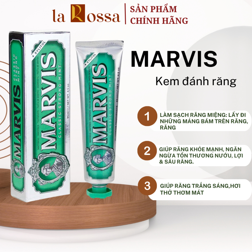 [Nhập Khẩu Ý] Kem Đánh Răng Mavis Cao Cấp Classic Stronger Mint 85g