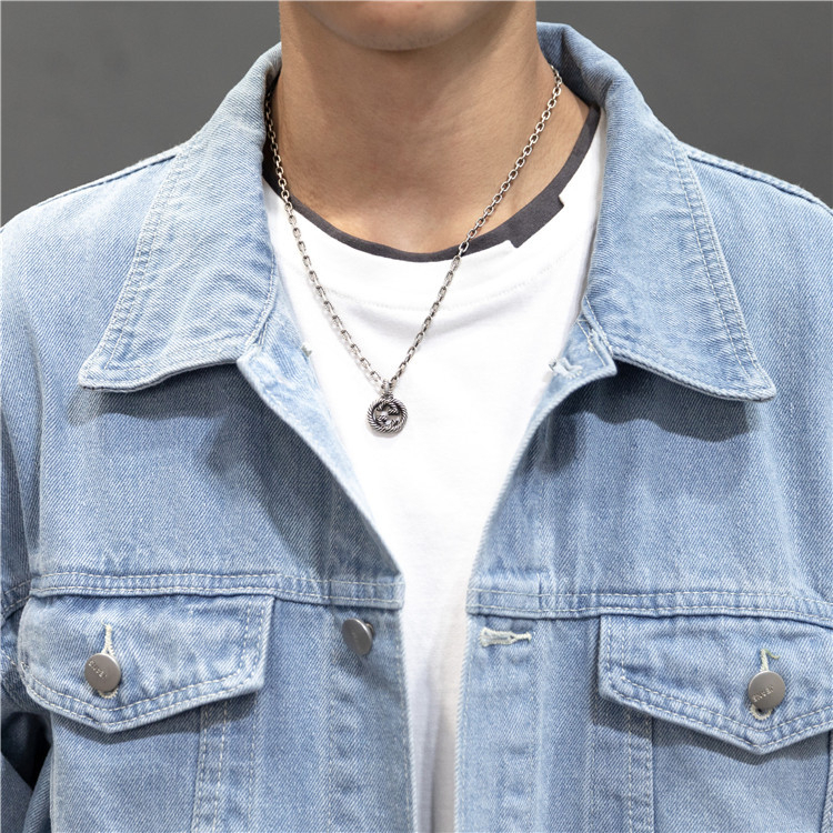 Áo khoác jeans nam xám trơn A359 MĐ