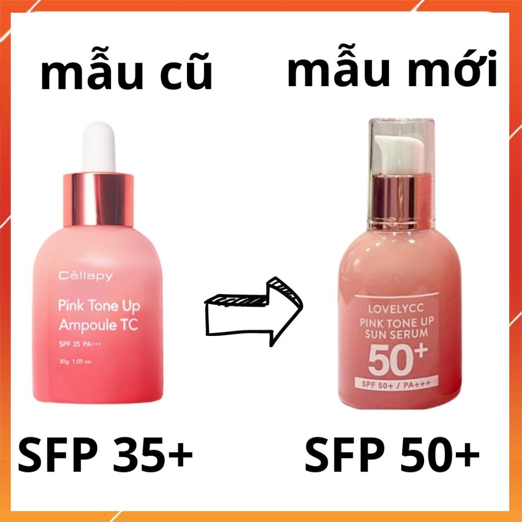 Serum Dưỡng Trắng Cellapy Pink Tone Up Ampoule 30ml mẫu mới