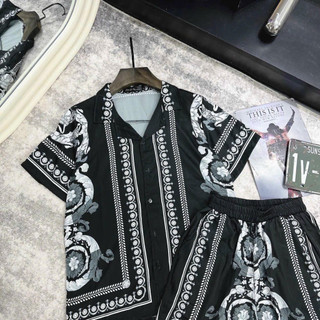 Bộ Pijama Cộc Tay Nam Mặc Hè Chất Lụa Latin Cực Mát