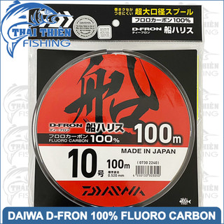 Dây Leader Câu Cá Daiwa D-Fron Fune Harisu Fluoro Carbon 100% Cuộn 100m