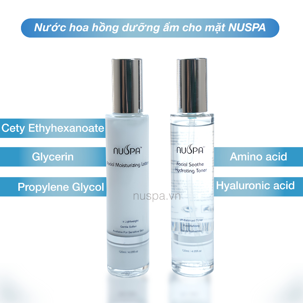 Nước hoa hồng cấp nước, dưỡng ẩm và làm dịu da , Facial Soothe Hydrating Toner NUSPA 120ml | NuspaVietNam | BigBuy360 - bigbuy360.vn