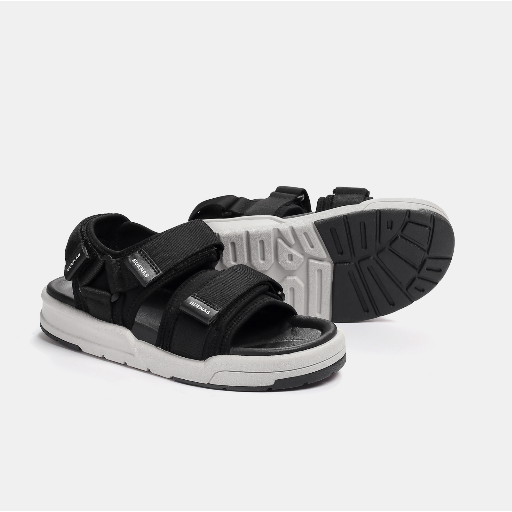 Sandal Buenas 6816 Pegasus nam nữ đi học quai ngang  - dép quai hậu unisex đế cao 3 phân
