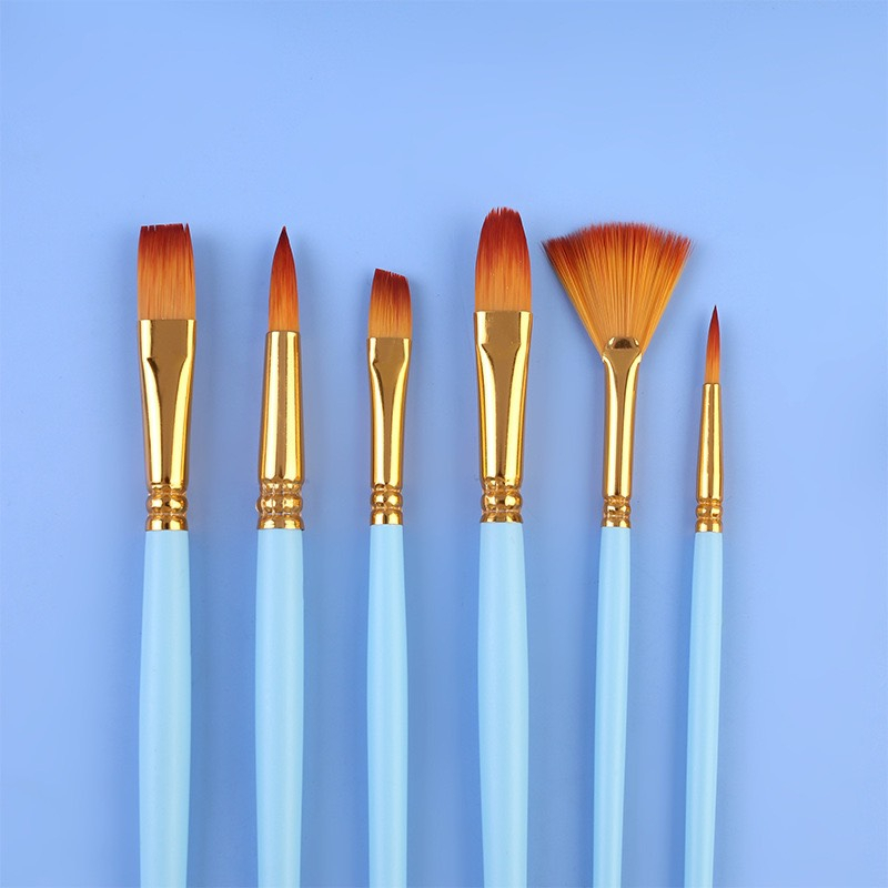 Set cọ vẽ màu nước phổ thông  Pastel 3 Mint Pink Blue màu sơn dầu tranh tường số hoá