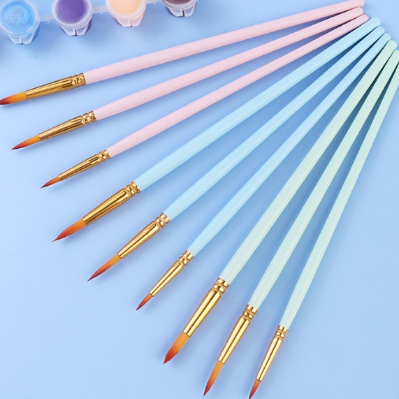 Set cọ vẽ màu nước phổ thông  Pastel 3 Mint Pink Blue màu sơn dầu tranh tường số hoá