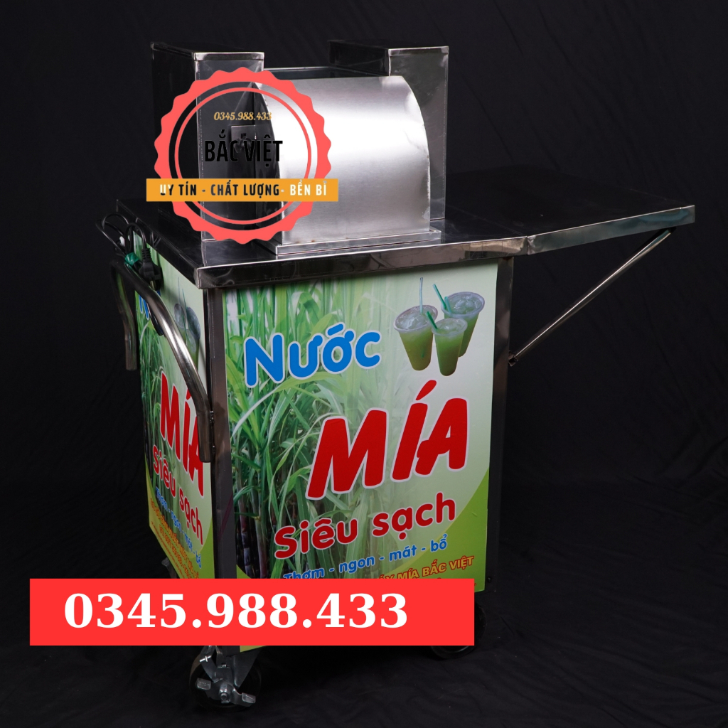 Máy ép nước mía nửa bàn motor mới Đài Loan công suất 800W 3 lô nhám kim cương