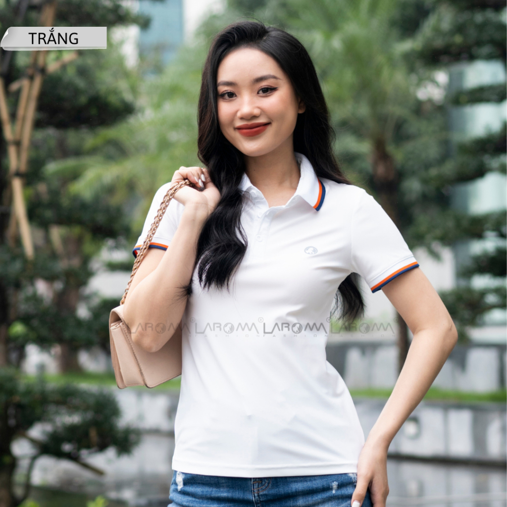 LAROMA Áo Polo nữ phối cổ | Vải Coolmax làm mát