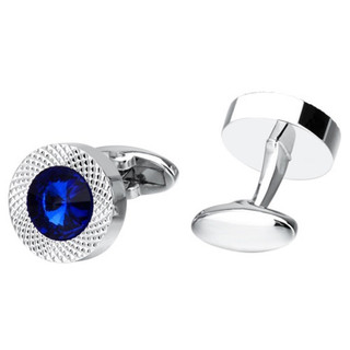 Măng sét cufflinks hình tròn mặt đá