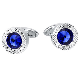 Măng sét cufflinks hình tròn mặt đá