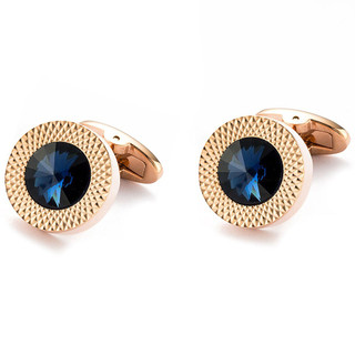 Măng sét cufflinks hình tròn mặt đá