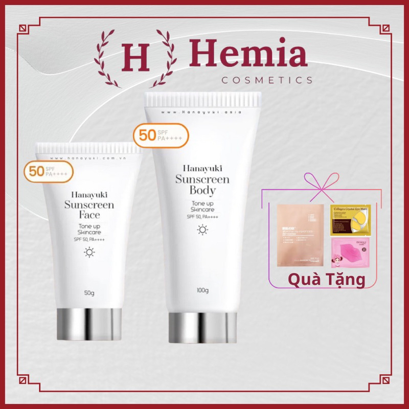 Kem Chống nắng Hanayuki nâng tông mặt & body