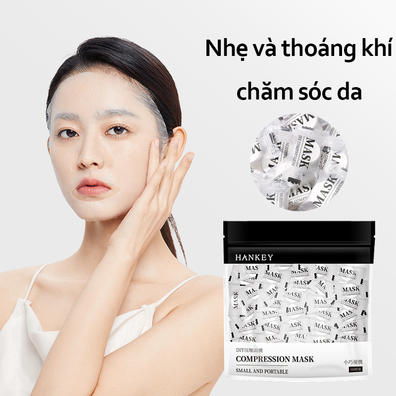 Mặt nạ nén lụa thu nhỏ lỗ chân lông giúp cấp nước và dưỡng ẩm cao cấp thải độc tiện dụng mang theo