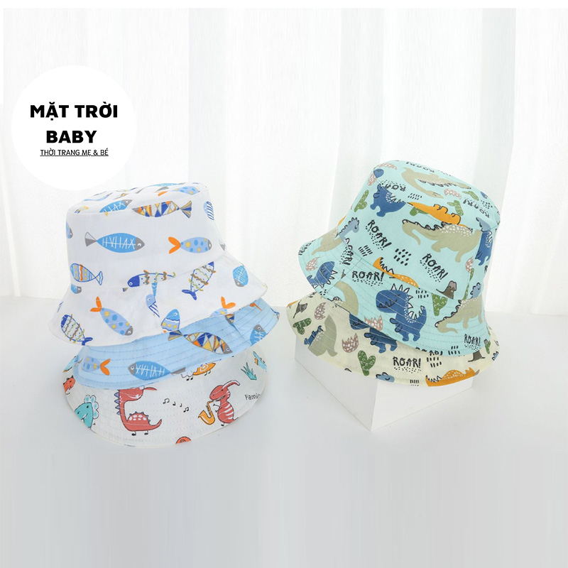Mũ bucket khủng long đáng yêu cho bé 0-3 tuổi