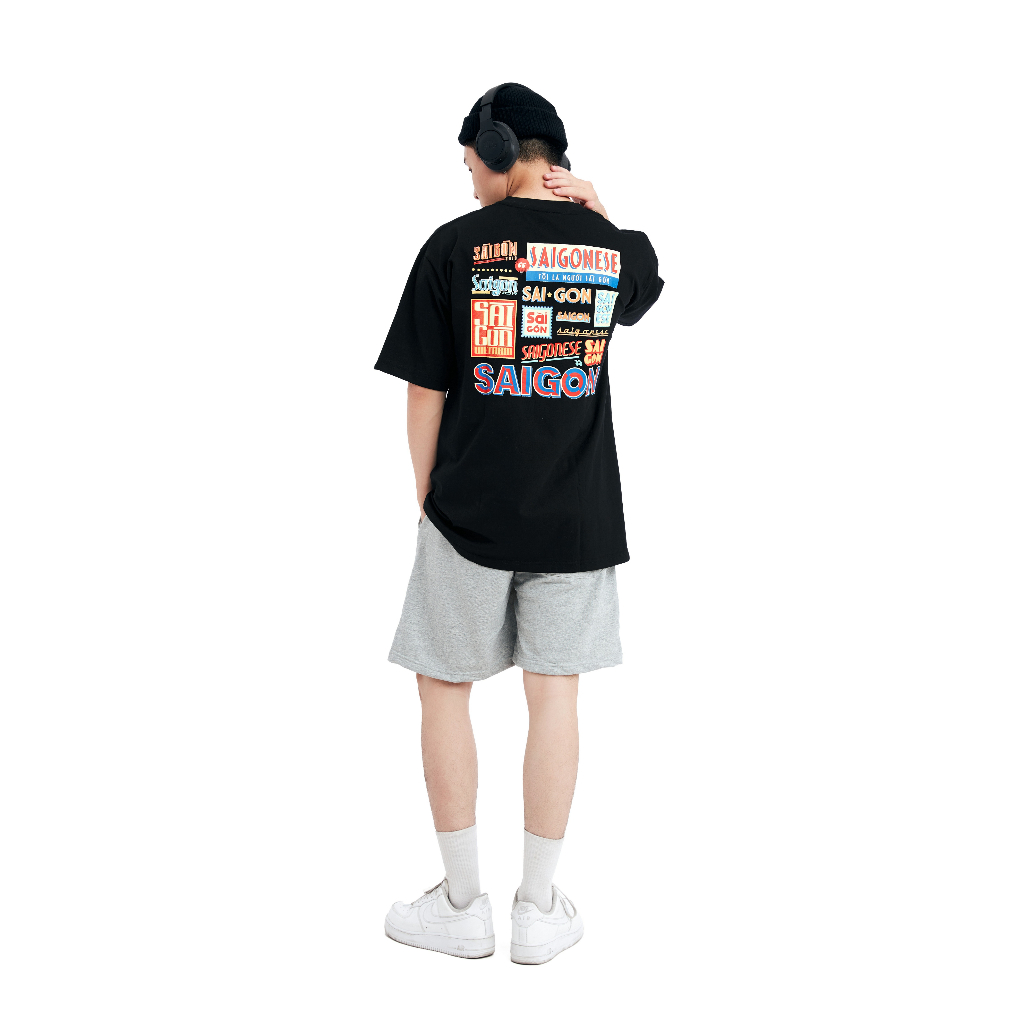 Áo Thun Local Brand Teeworld Saigonese - Cô Ba Sài Gòn Nam Nữ Đen Form Rộng Unisex