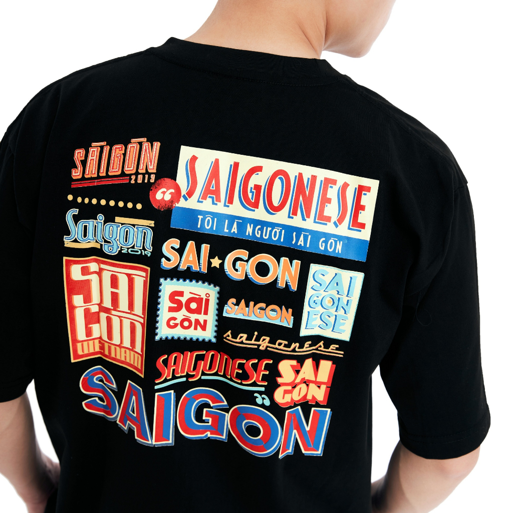 Áo Thun Local Brand Teeworld Saigonese - Cô Ba Sài Gòn Nam Nữ Đen Form Rộng Unisex