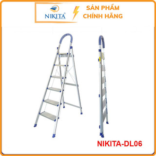 Thang ghế nhôm - NIKITA DL06 6 bậc - Bậc lớn chính hãng