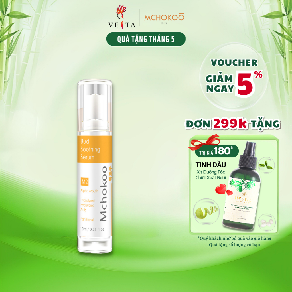 Serum Dưỡng Ẩm Hồng Hoa Mchokoo M2 Liệu Trình Hồng Hoa Làm Trắng Nhũ Hoa Tại Nhà 10ml